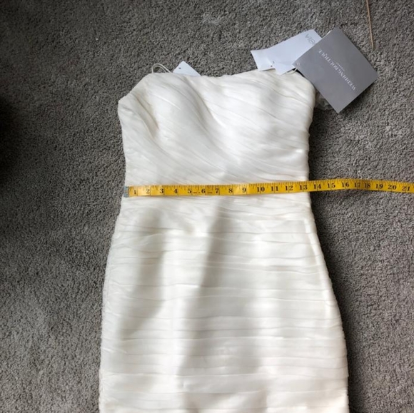 THEIA COUTURE 880699 IVORY MERMAID ROSETTE DRESS - Picture 4 of 8